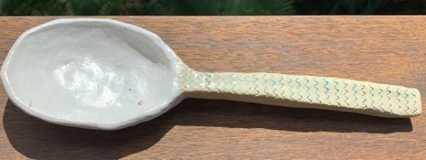 Large ceramic spoon